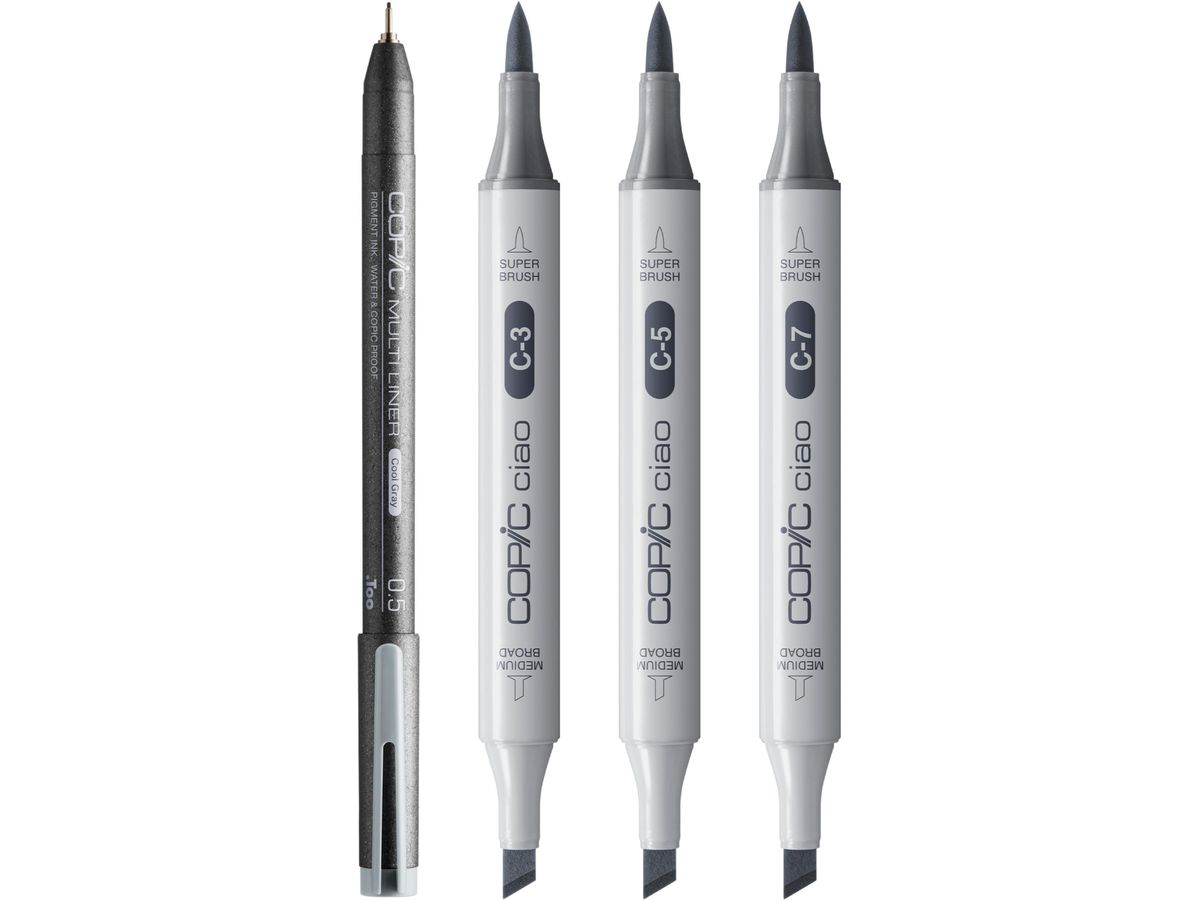 COPIC Marker Ciao Shade Set 22075422 Dark Cool Gray 4 pezzi (4013695268071)