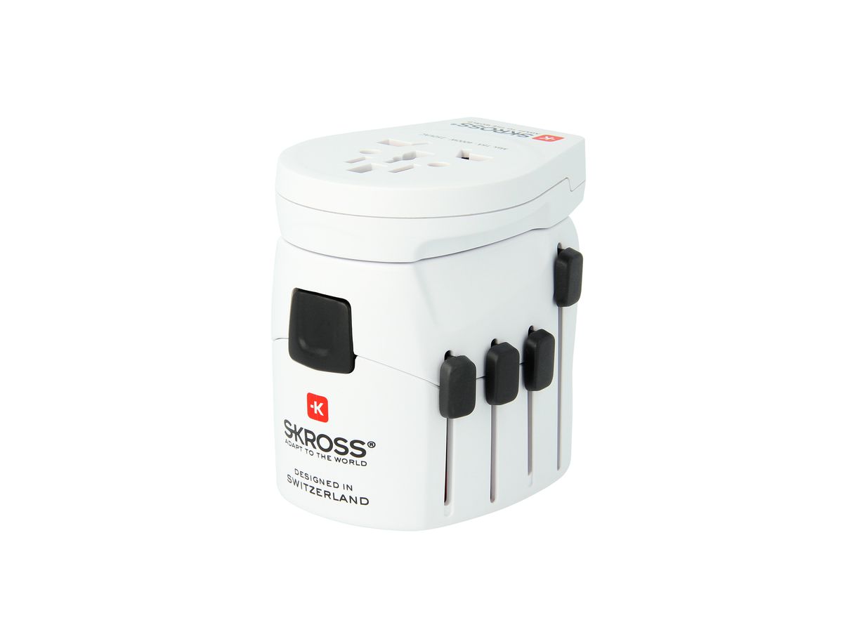 SKROSS World Travel Adapter 1.302539 PRO-World & USB (7A) (7640166323532)