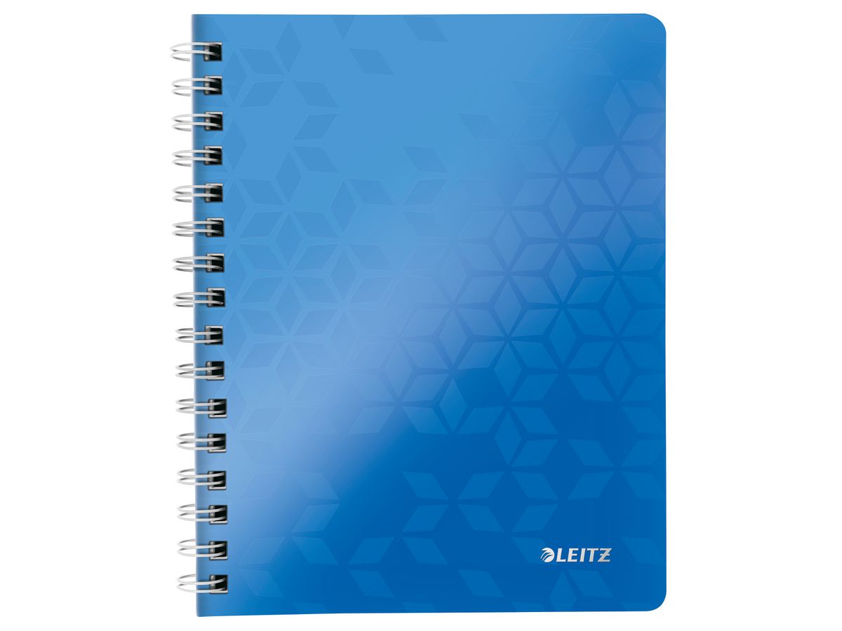 LEITZ Spiralbuch WOW PP A5 46390036 blau 80 Blatt (4002432107759)
