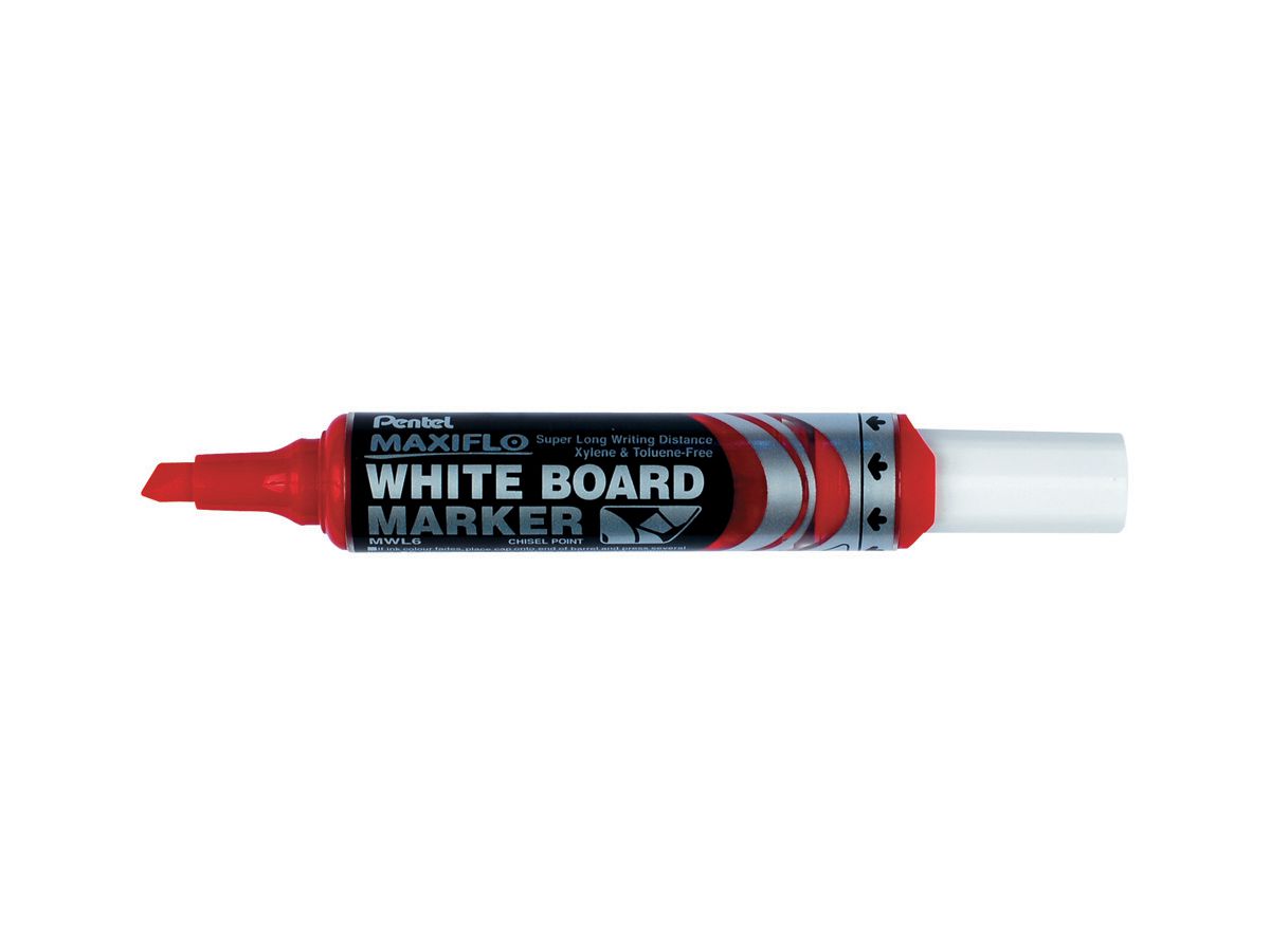 PENTEL Whiteb. Marker MAXIFLO 2/6mm MWL6-BO rosso (3474374600031)