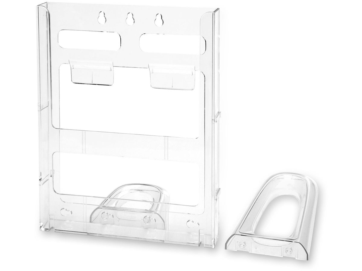 DEFLECTO Portadepliant Lit-Loc A4 772001 alto, con serratura (0079916021393)