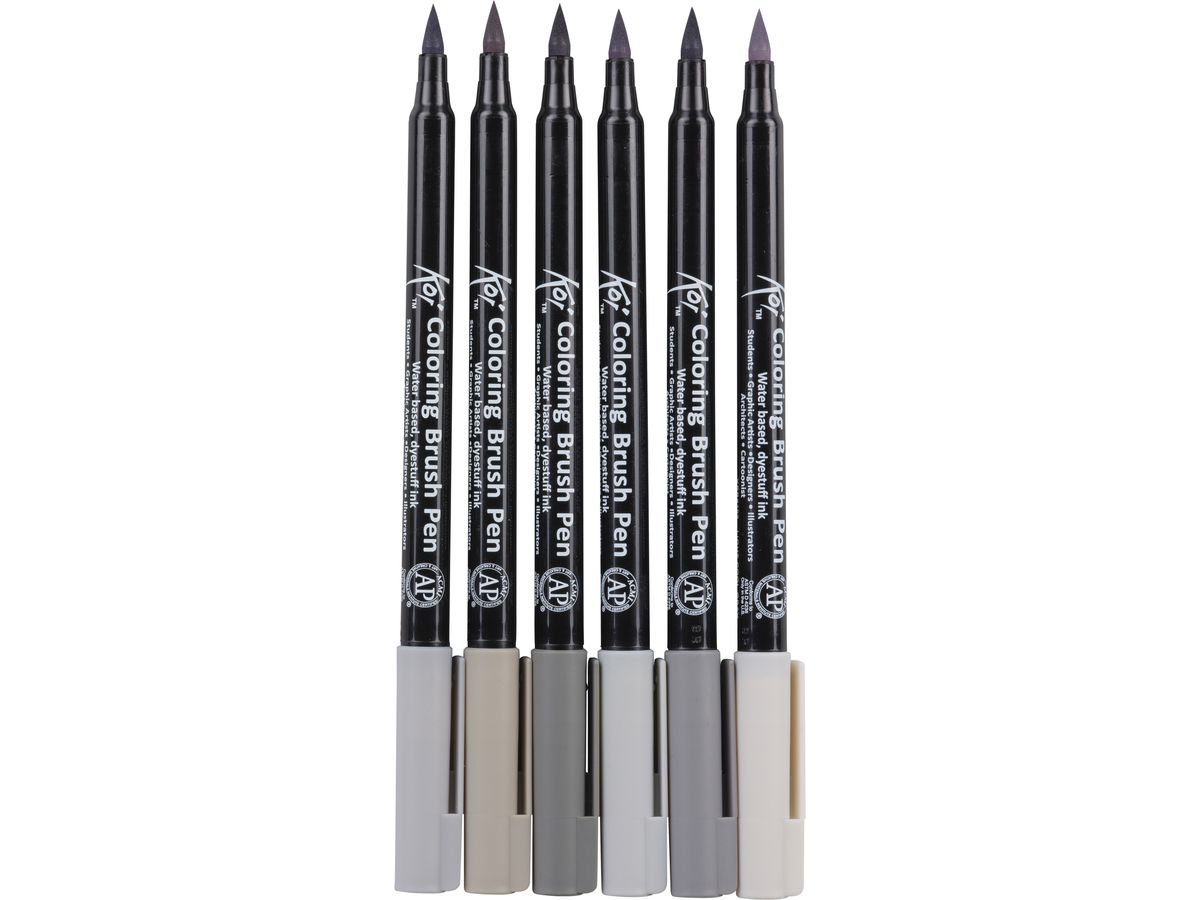 SAKURA Brush Pen Koi Colouring Set XBR6A Urban 6 Stück (0084511391765)