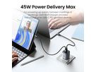 UGREEN USB C Wallcharger Nexode 90573 Dual,45W,PD GaN, Black (6957303895731)