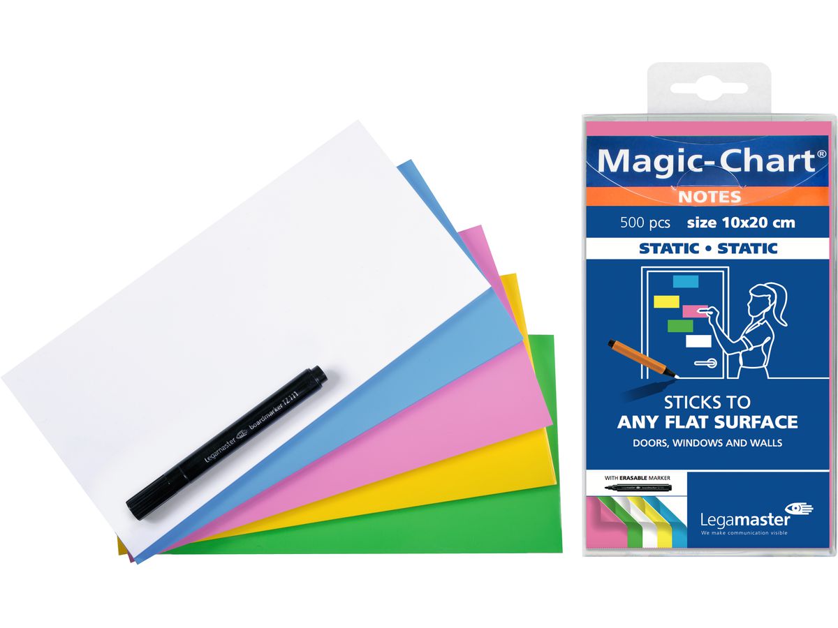 LEGAMASTER Magic-Chart Notes 7-159499 ass. 10x20cm 500St. (8713797081252)