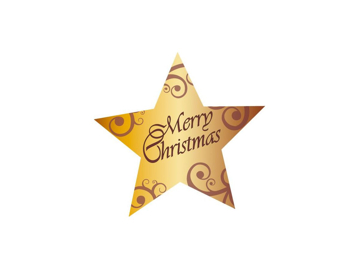 SIGEL Sticker 47x47mm CS112/W Weihnachten 200 Stück (4004360869174)