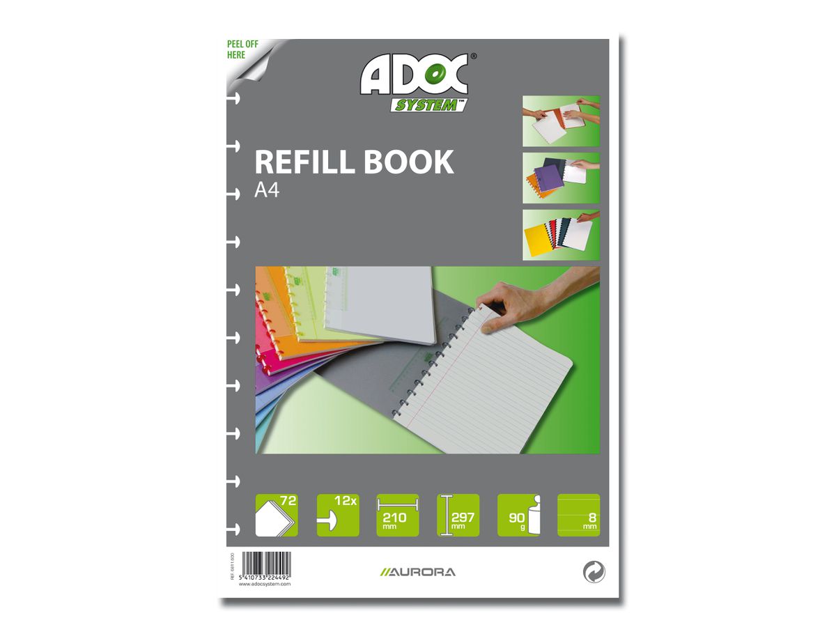 ADOC Ersatzblätter A5 3845.609 kariert 5x5 72 Blatt (5410733224447)