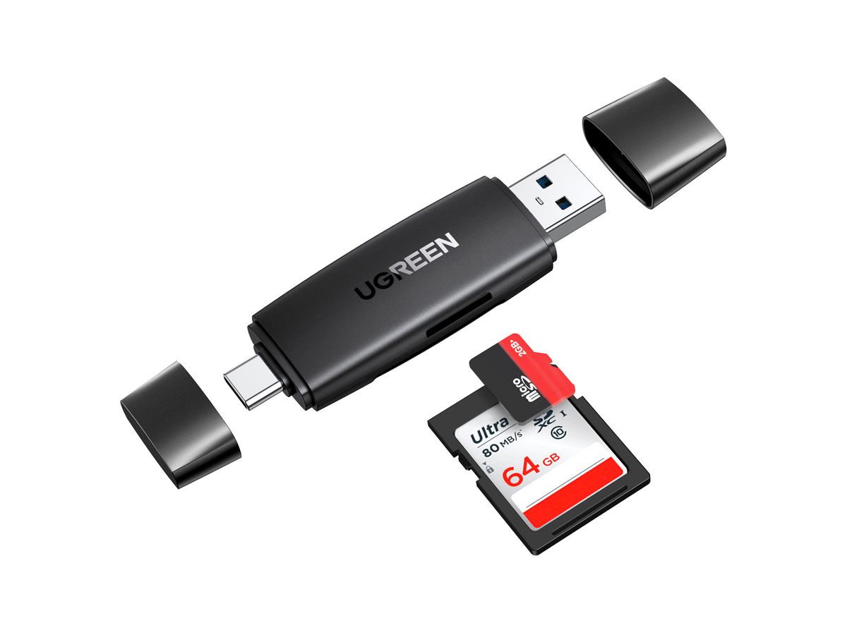 UGREEN Card Reader Multifunction 80191 Black, (BB) (6957303881918)