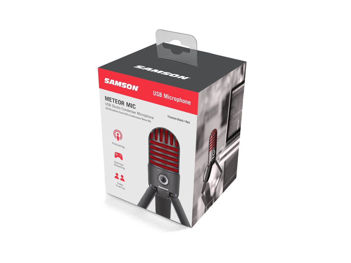 SAMSON Meteor USB Microphone bl/red SAMTRBR Studio Condenser Micro (0809164023302)