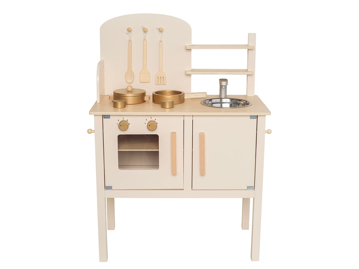 JABADABADO Küche m.Topf und Pfanne W7251 beige 56x32x78cm (7332599072513)