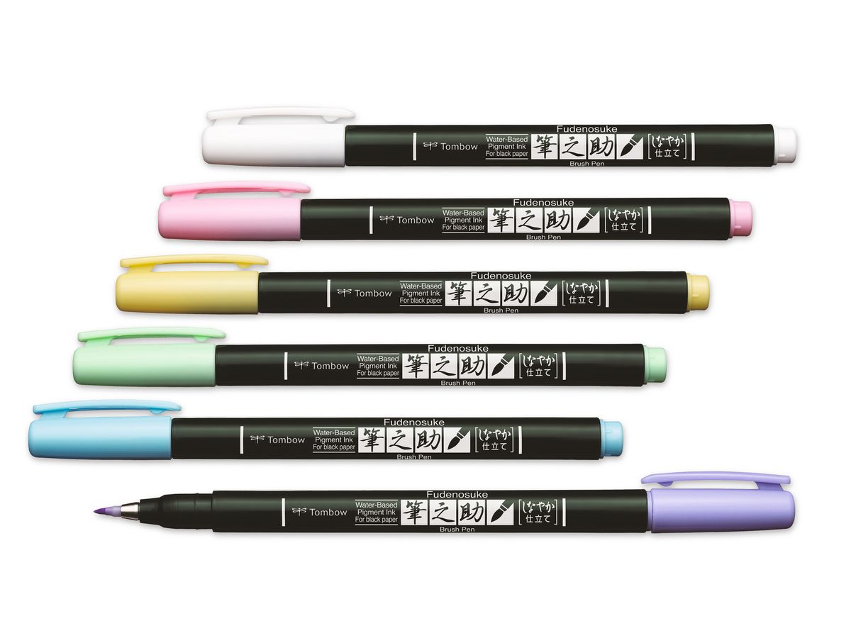 TOMBOW Set di calligrafia WS-BS WS-BS-6P Fudenosuke, pastel 6 pezzi (4003198111745)