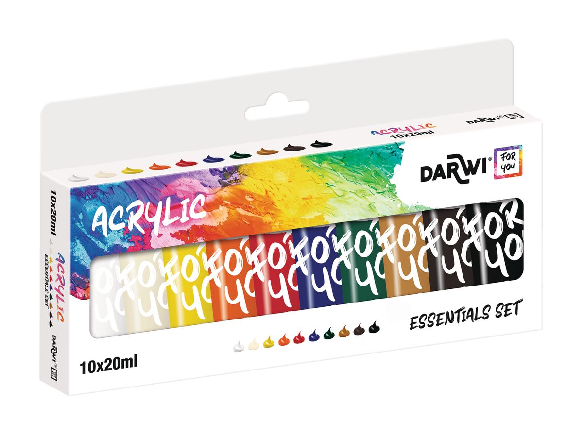 DARWI Acrylfarbe 20ml DF5150010K01C Set 10 Stück (5411711463841)