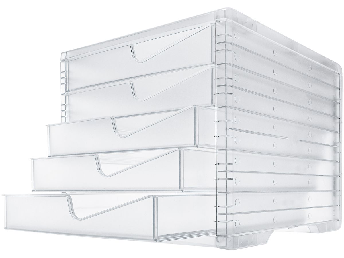 STYRO Styroswingbox light 275-8430.222 transparent 5 Schubladen (7612176077095)