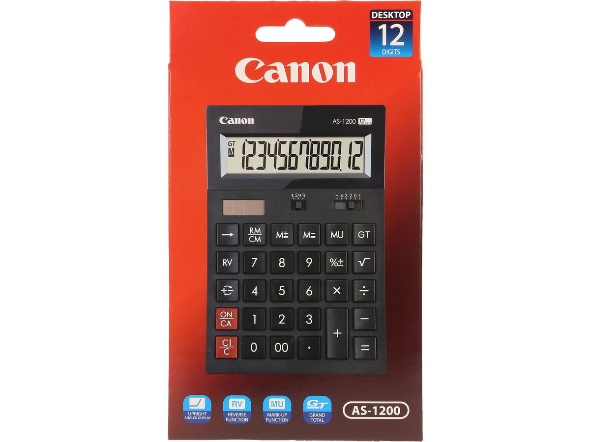 CANON Calculatrice de bureau CA-AS1200 12 chiffres (4960999673677)