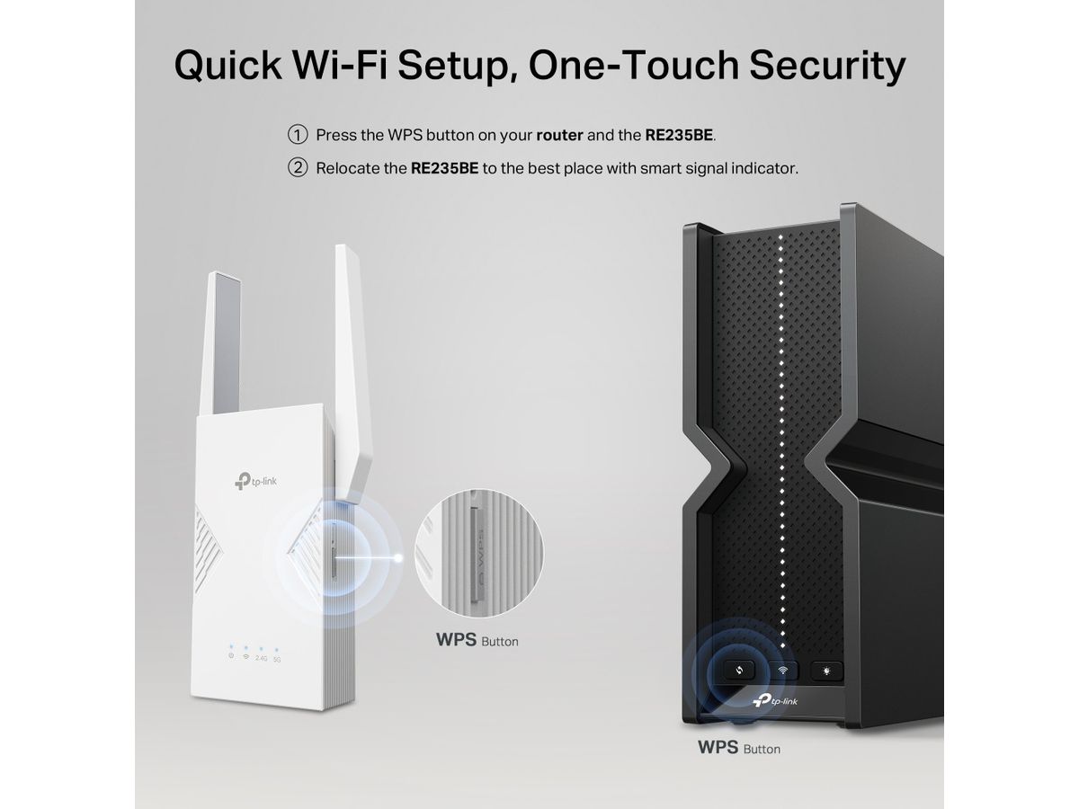TP-LINK WiFi 7 Range Extender RE235BE BE3600 (1210002601443)