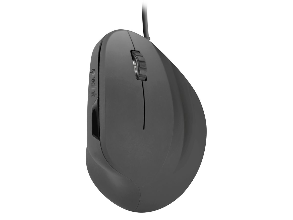 SPEEDLINK PIAVO Ergonomic Mouse USB SL-610019-RRBK vertical, rubber-black (4027301839395)