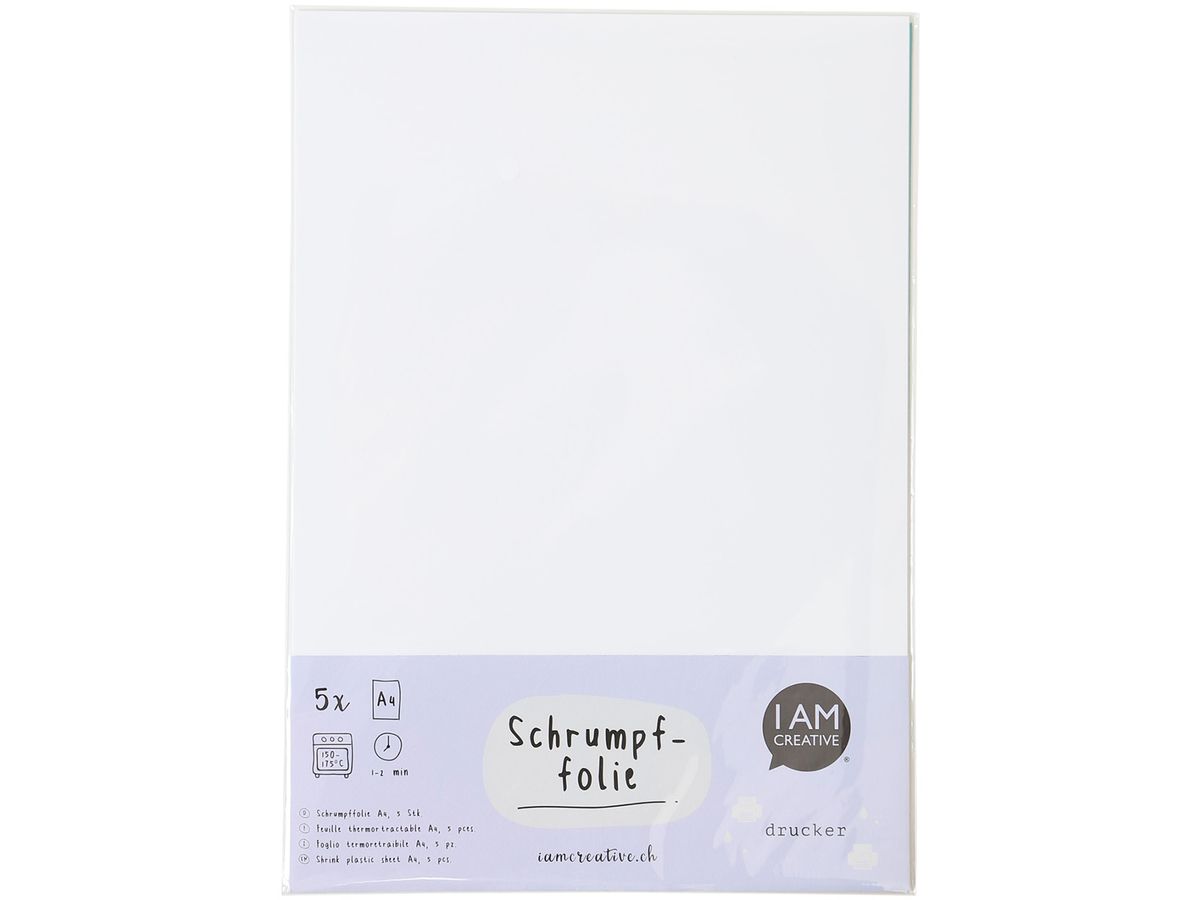 I AM CREATIVE Shrinkfolie A4 4010.5 Drucker, 5 Blatt (7611983195275)