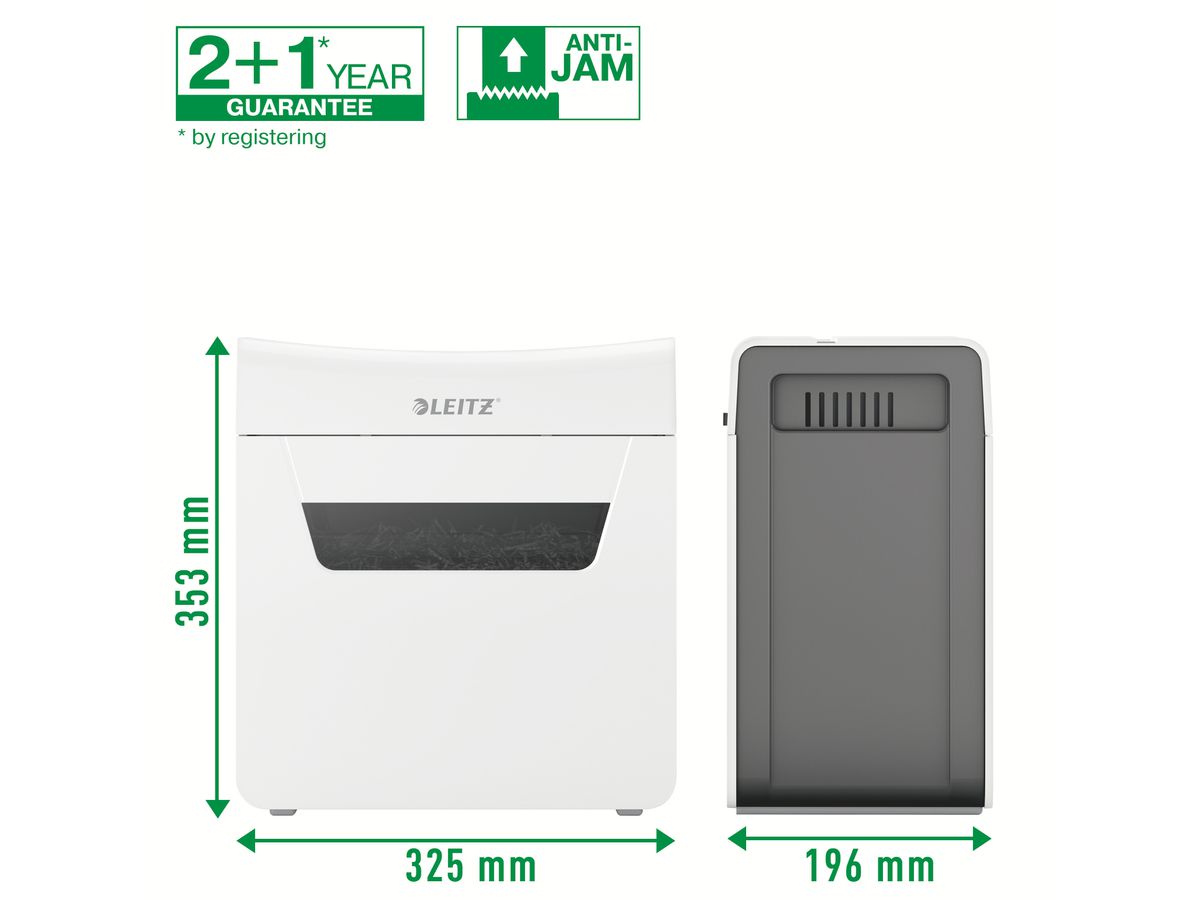 LEITZ Aktenvernichter IQ Protect 8093-20-00 3M, P-5, 10lt (4002432127184)