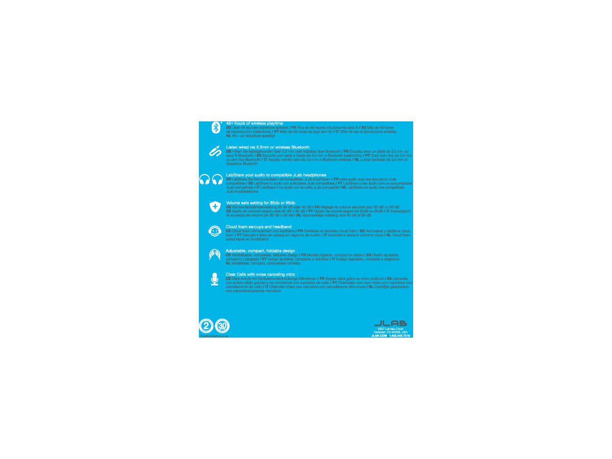 JLAB JBuddies Pop Kids Headph. IEUHBKJPOPRTEL122 Wireless, Teal (0810119072641)