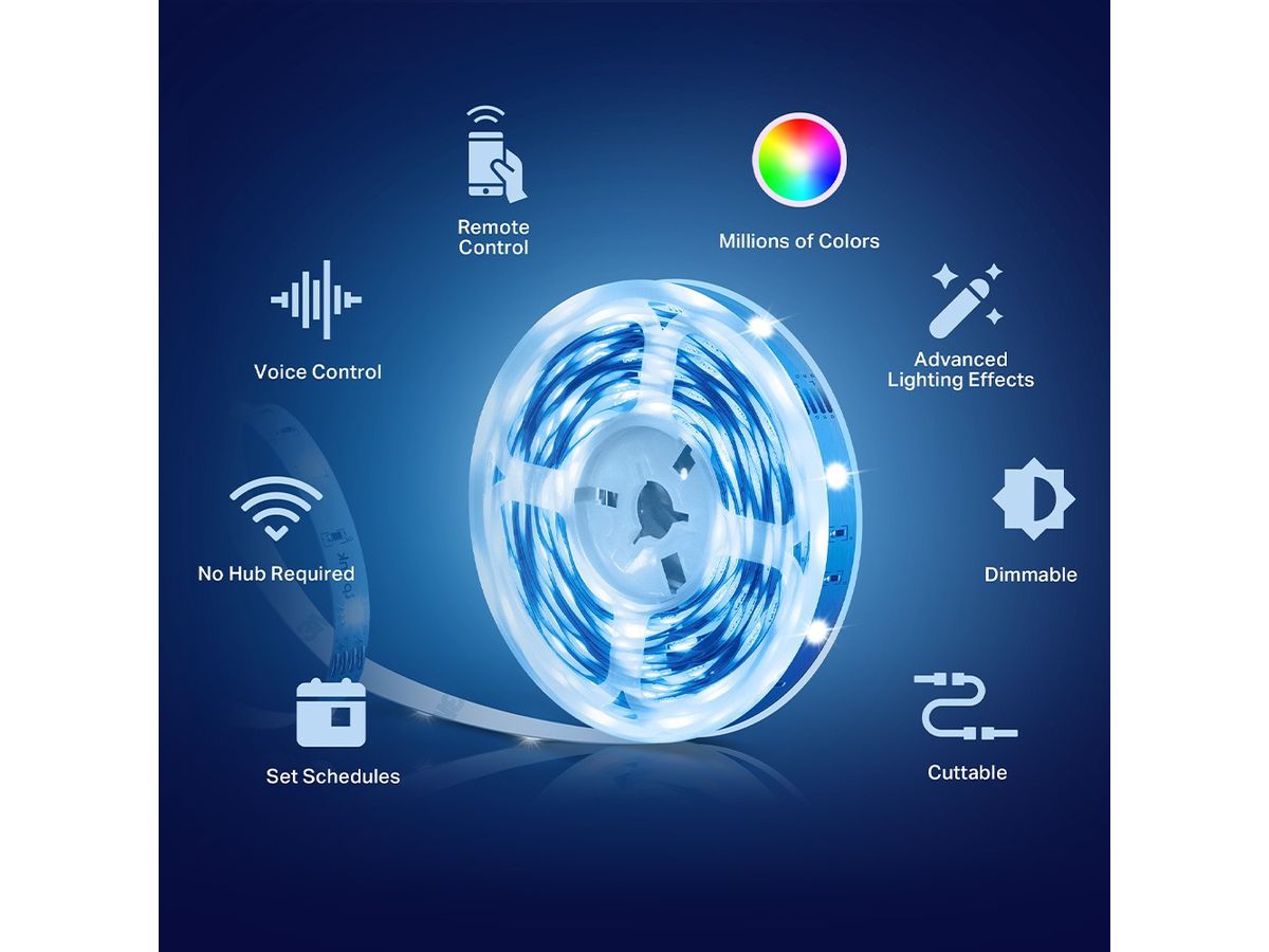 TP-LINK Tapo Smart Light Strip Tapo L900-5 Wifi, regol., mulitcolor 5m (4897098682586)