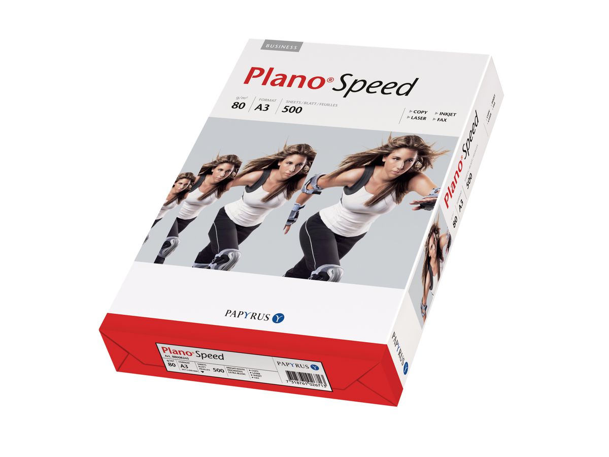 PLANO SPEED Kopierpapier A3 88113574 weiss, 80g BB 500 Blatt (7318761088308)