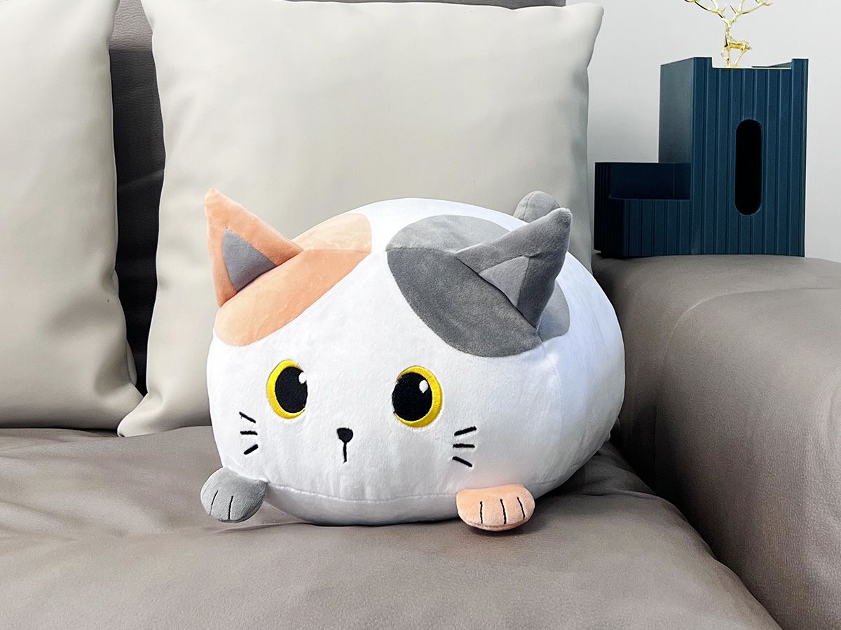 I-TOTAL Cuscino da viaggio 33x35x18cm XL2207 Cat orange (8057711466276)