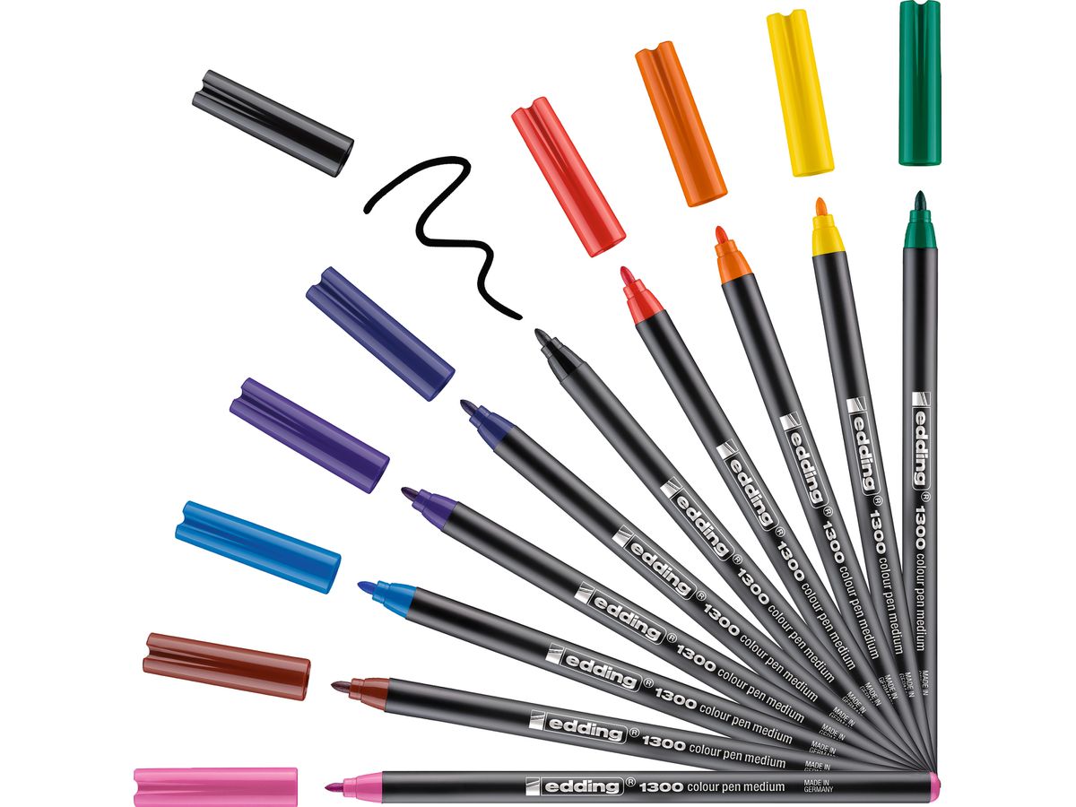 EDDING Penna fibra 1300 2mm 1300-E10 10 pz., astuccio (4004764875184)