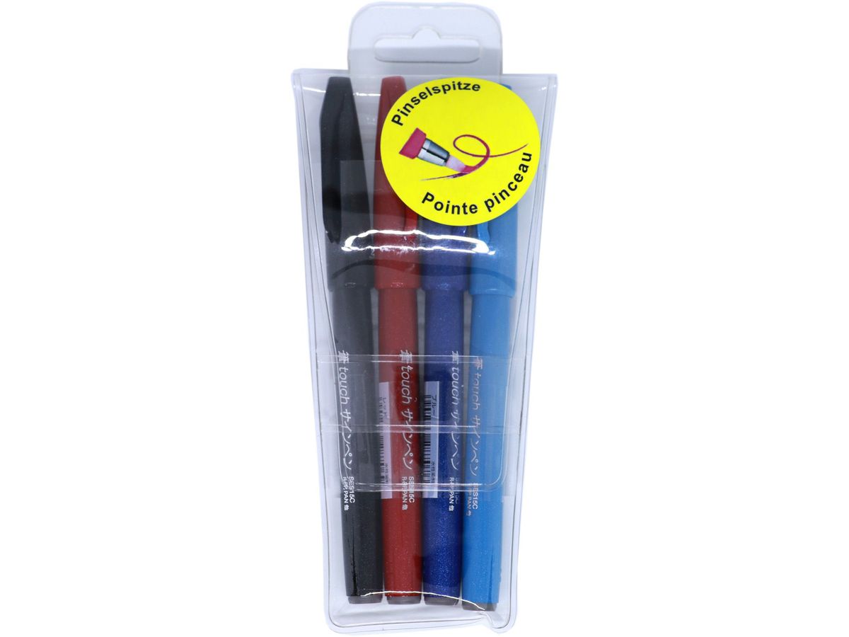 PENTEL Brush Sign Pen SES15C-4/ABCS 4 pcs. (7610924030064)