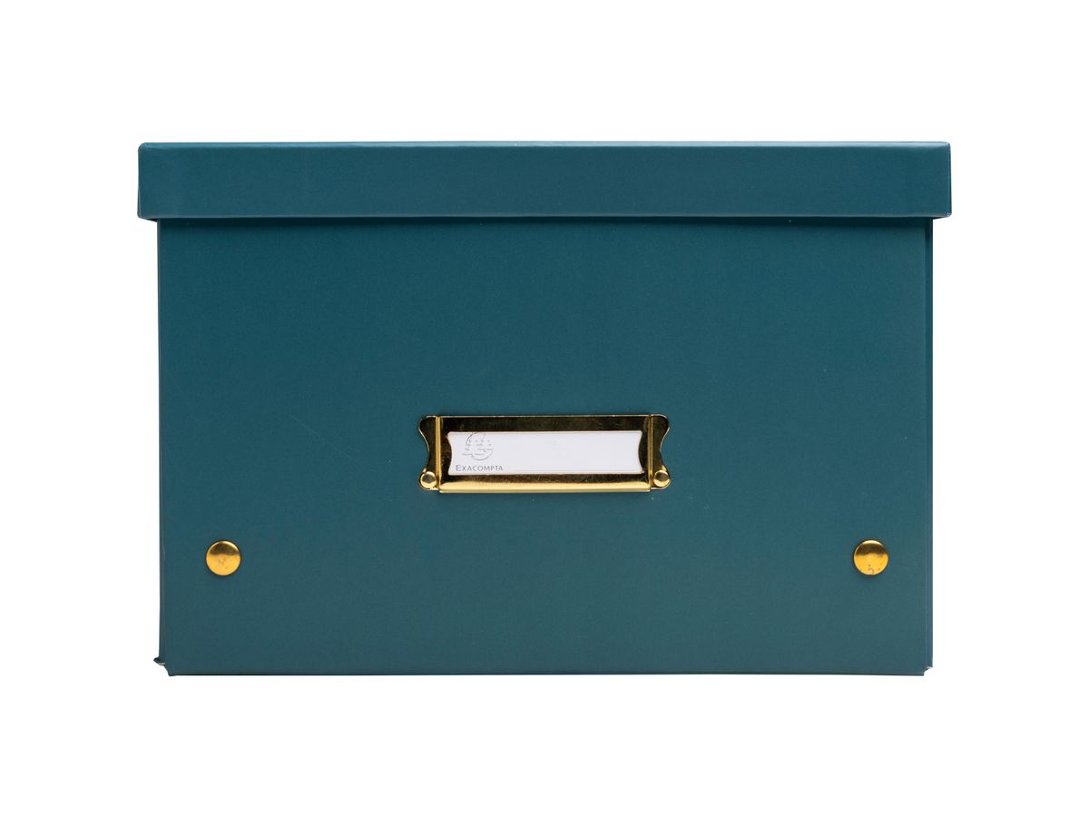 EXACOMPTA Boîte de rangement Neo Deco 62353E bleu canard, A4+ 27x36x19cm (3130630623533)