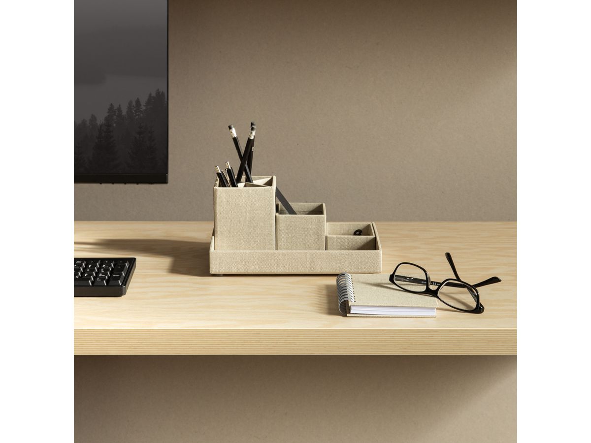 BIGSO BOX OF SWEDEN Stifteköcher Set Lena 7974C5501 Leinen, 4-teilig, beige (7330061797520)