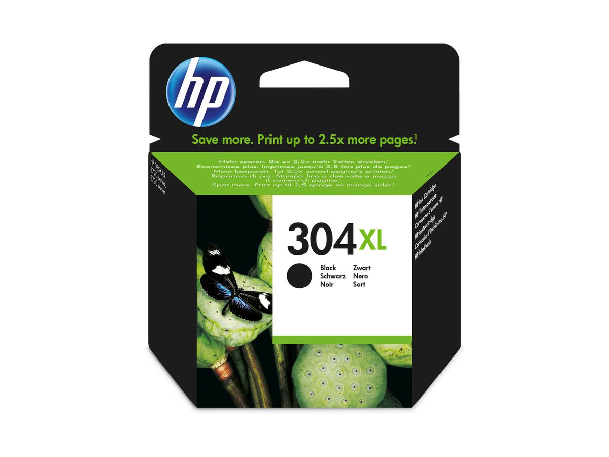 HP Tintenpatrone 304XL schwarz N9K08AE DeskJet 3720/30 300 Seiten (0889894860859)