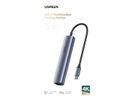 UGREEN USB-C Hub 5in1, Silver (BB) 10919 HDMI,RJ45,2xUSB-A,USB-C PD (6957303819195)