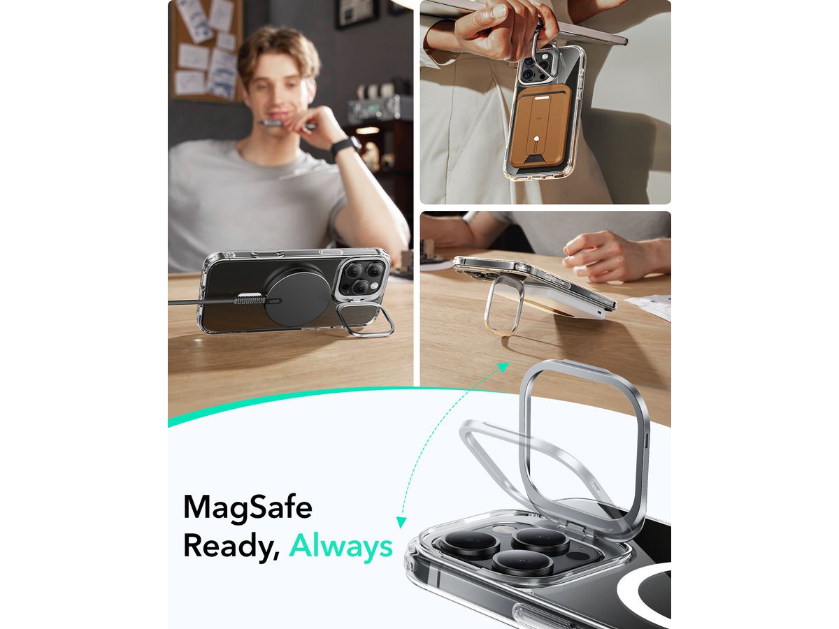 ESR Classic Hybrid Case MagSafe 1A75001 +Stand iPh 16 Pro Max Clear (4894240219621)