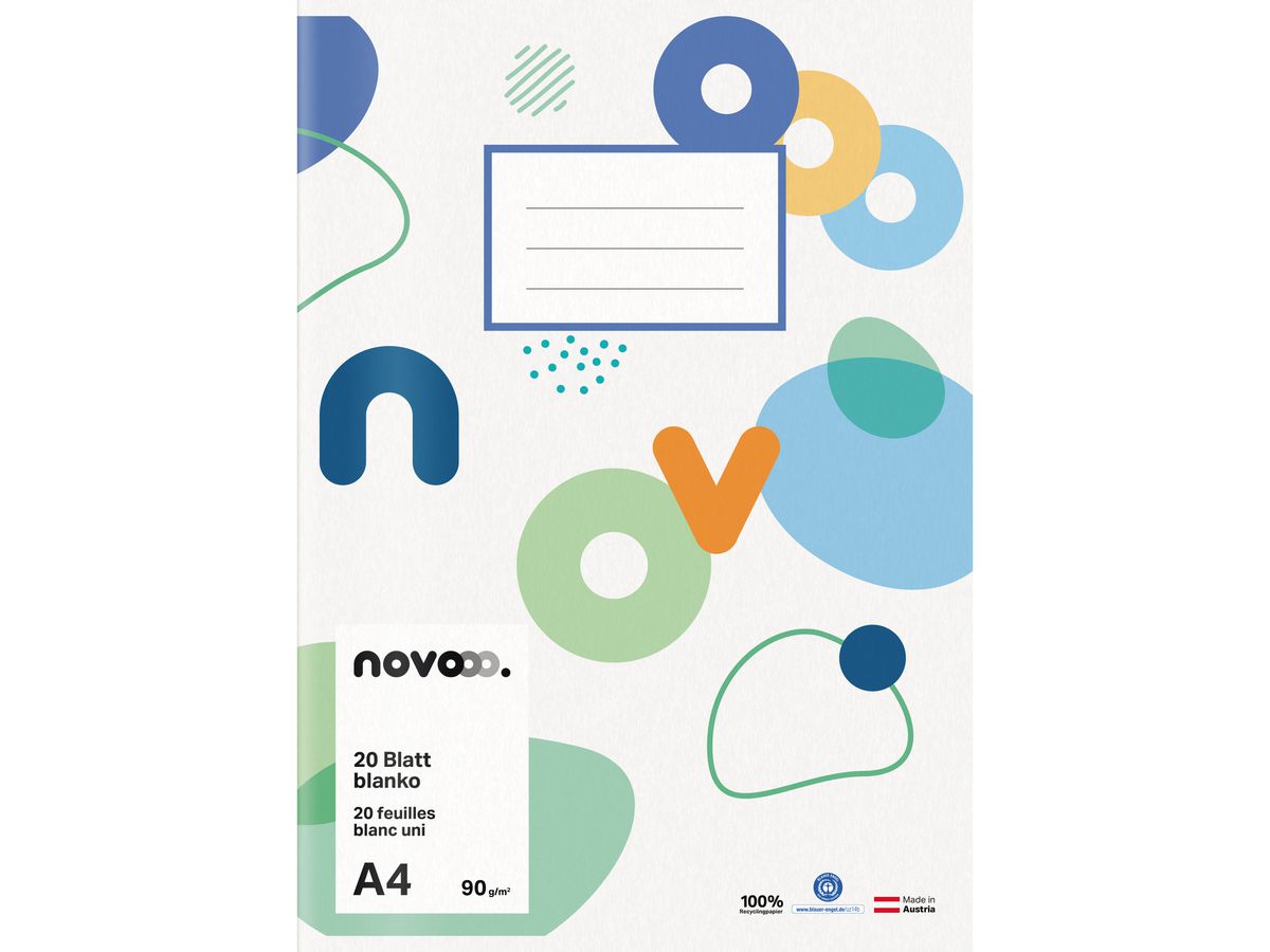 NOVOOO Schulheft A4 729760 blanko 90g (9010729085388)