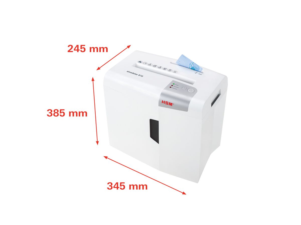 HSM Aktenvernichter shredstar S10 1042121 P-2, 18lt (4026631057714)