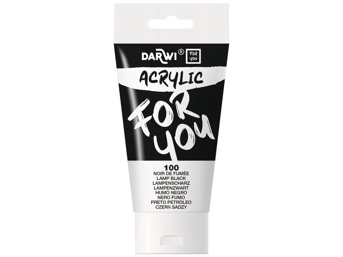 DARWI Peinture acrylique 75ml DF5150075100C Noir fumé (5411711463469)