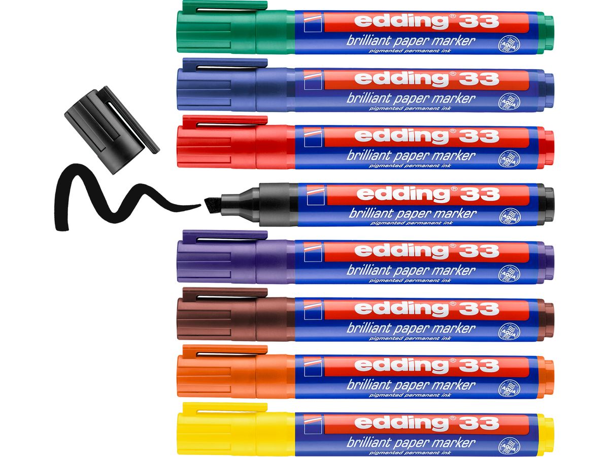 EDDING Permanent Marker 33 33-E8 8 Farben ass. (4004764099818)