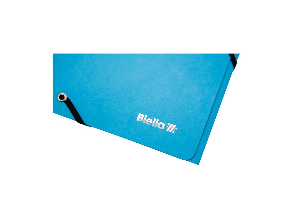 BIELLA Gummibandmappe A4 17840106U hellblau, 355gm2 200 Bl. (7611365426119)