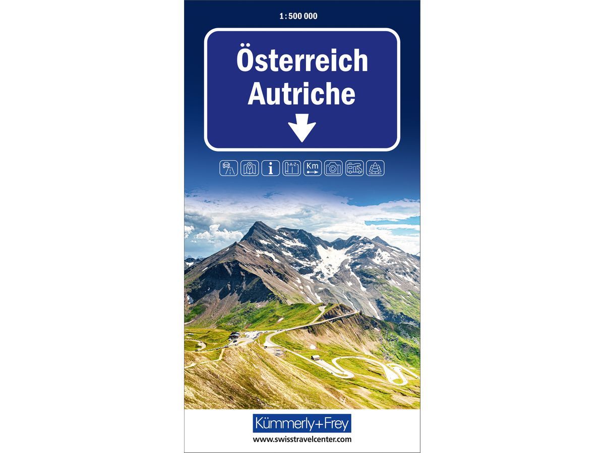 KÜMMERLY+FREY Carte routière 325901115 Österreich 1:500'000 (9783259018491)