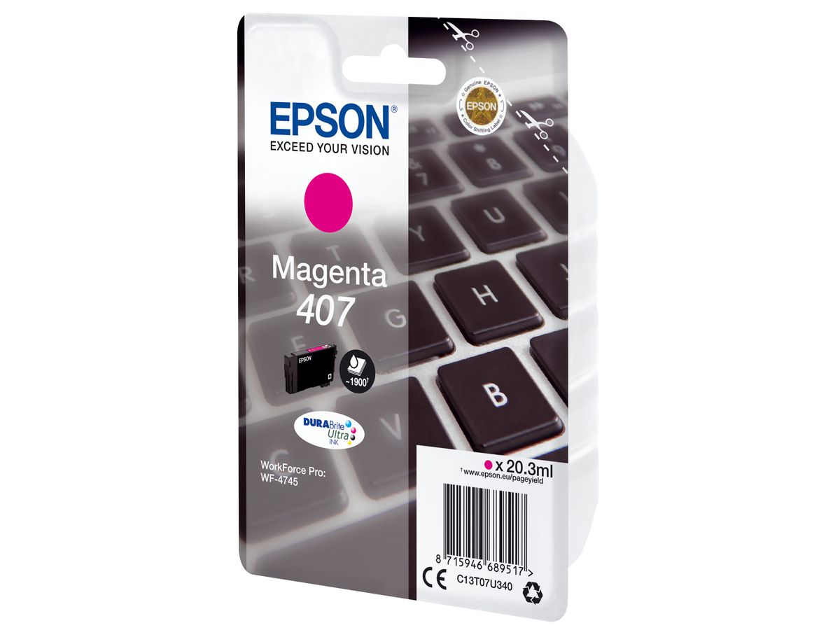 EPSON Cart. d'encre L magenta T07U340 WF-4745 1900 pages (8715946689517)