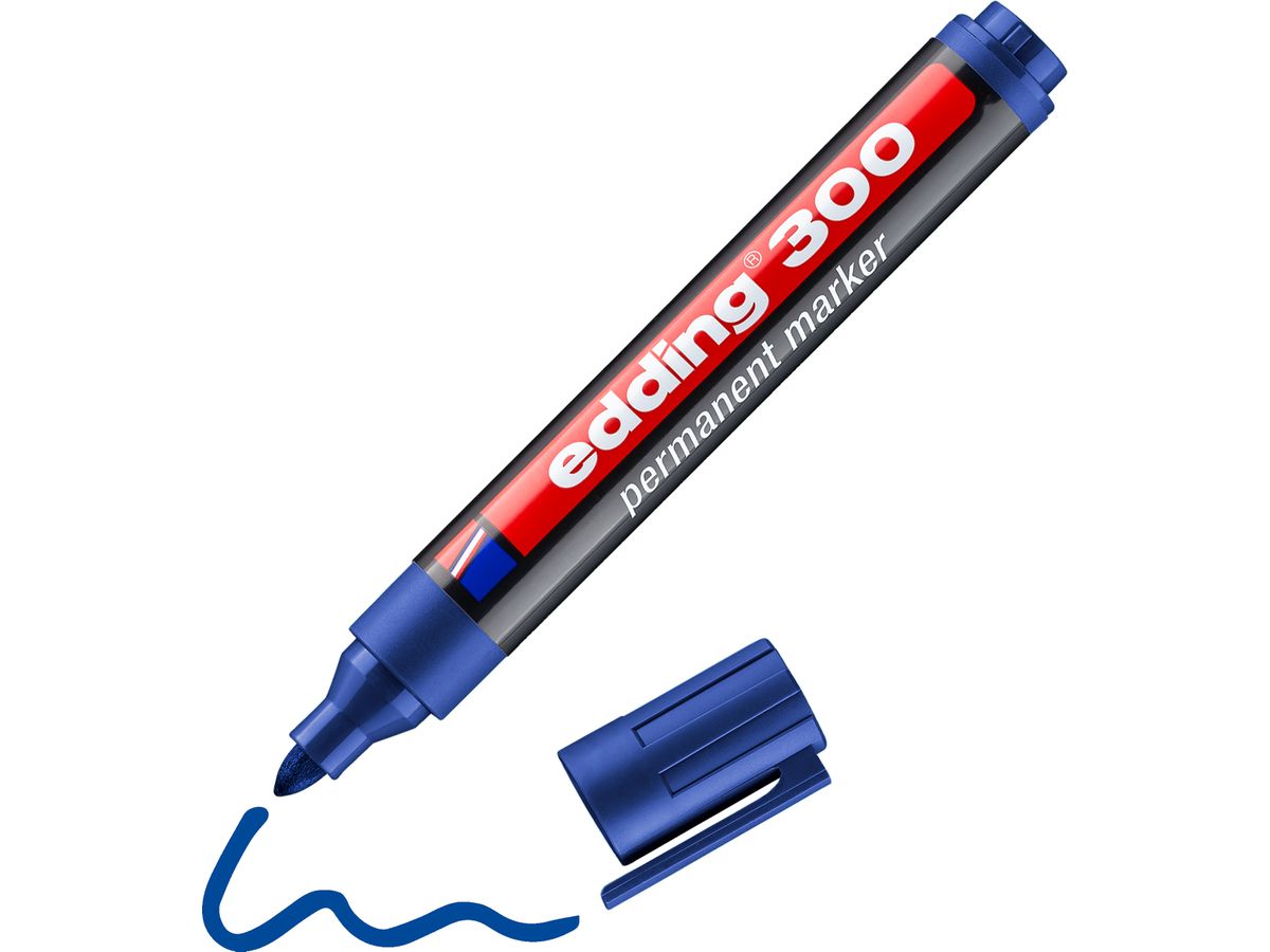 EDDING Permanent Marker 300 1,5-3mm 300-3 bleu (4004764390588)