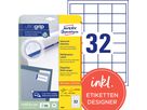 AVERY ZWECKFORM Universal-Etiketten 483x338mm 4789 weiss 30 Blatt (4004182047897)