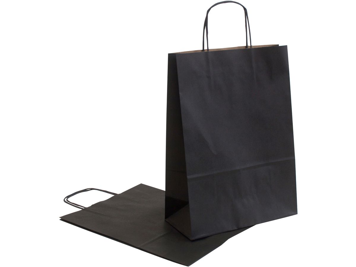 NEUTRAL Tragtaschen Allegra schwarz SDF26-798 Kraft,110g, 26x12x36cm 25 Stk. (0800671529202)