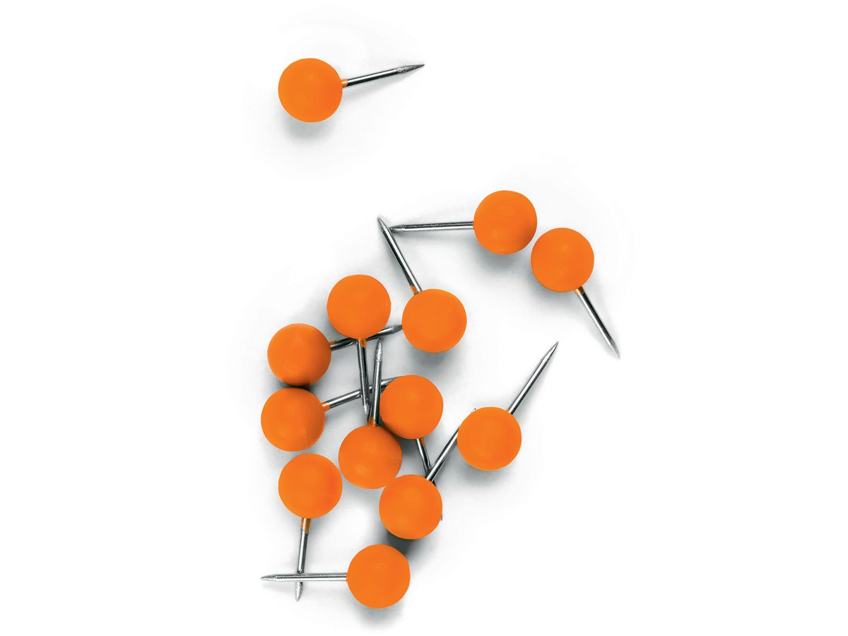 NOBO Pinwand-Nadeln 1905329 orange 100 Stück (5028252526159)