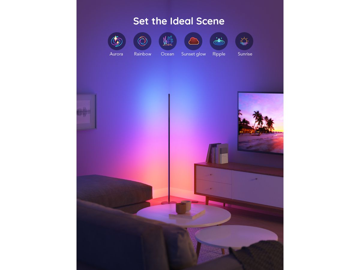 GOVEE Stehleuchte Smart Corner H6076312 schwarz (6974316991090)