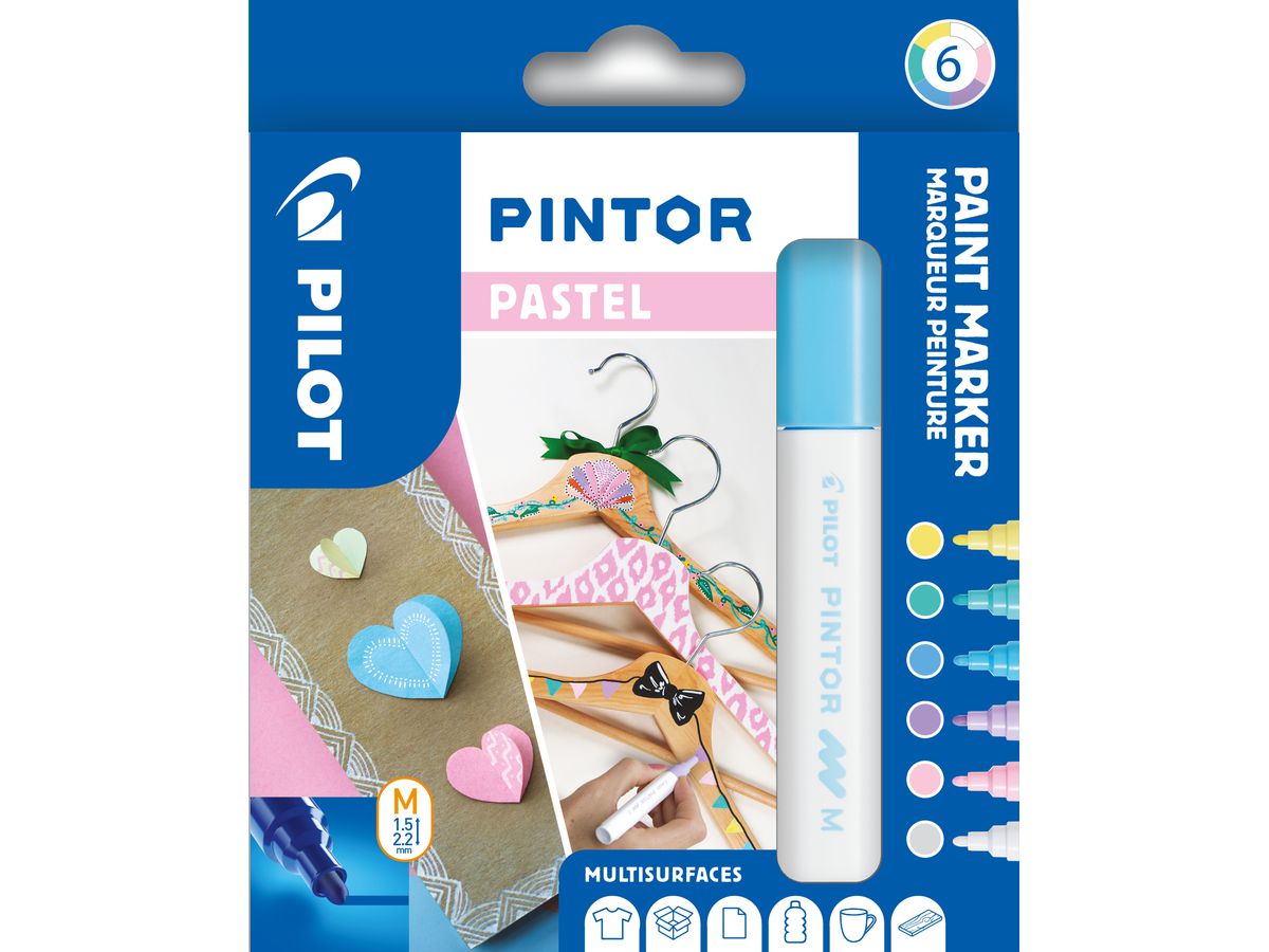 PILOT Marker Pintor Set Pastel M S6/0517474 6 Marquer (3131910517474)