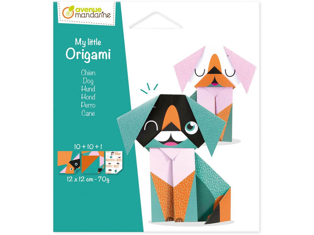 MANDARINE Fogli Origami 12x12cm OR509C Cane da compagnia 20 fogli (3609510575090)