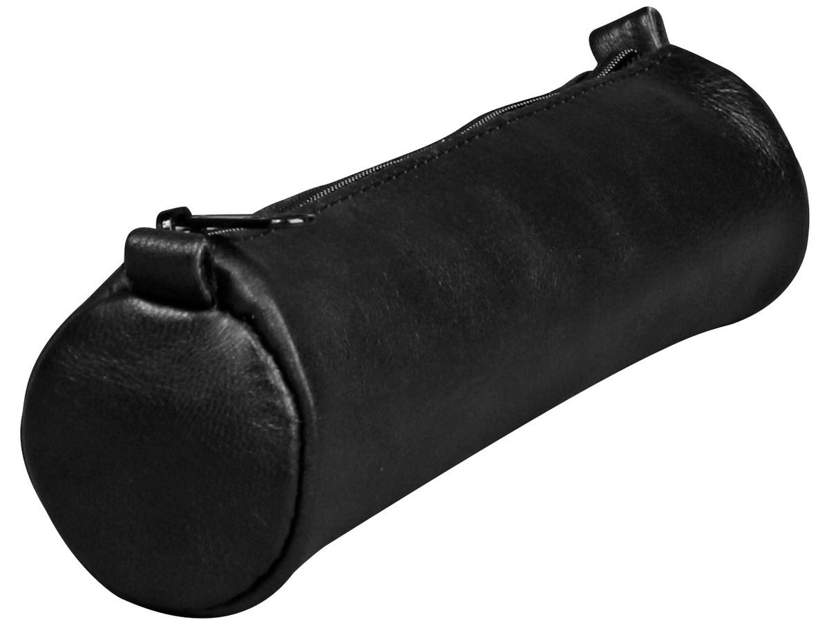 CLAIREFONTAINE Schlamperetui AgeBag 18,5x4cm 77019C schwarz, rund, Leder (3329680770193)