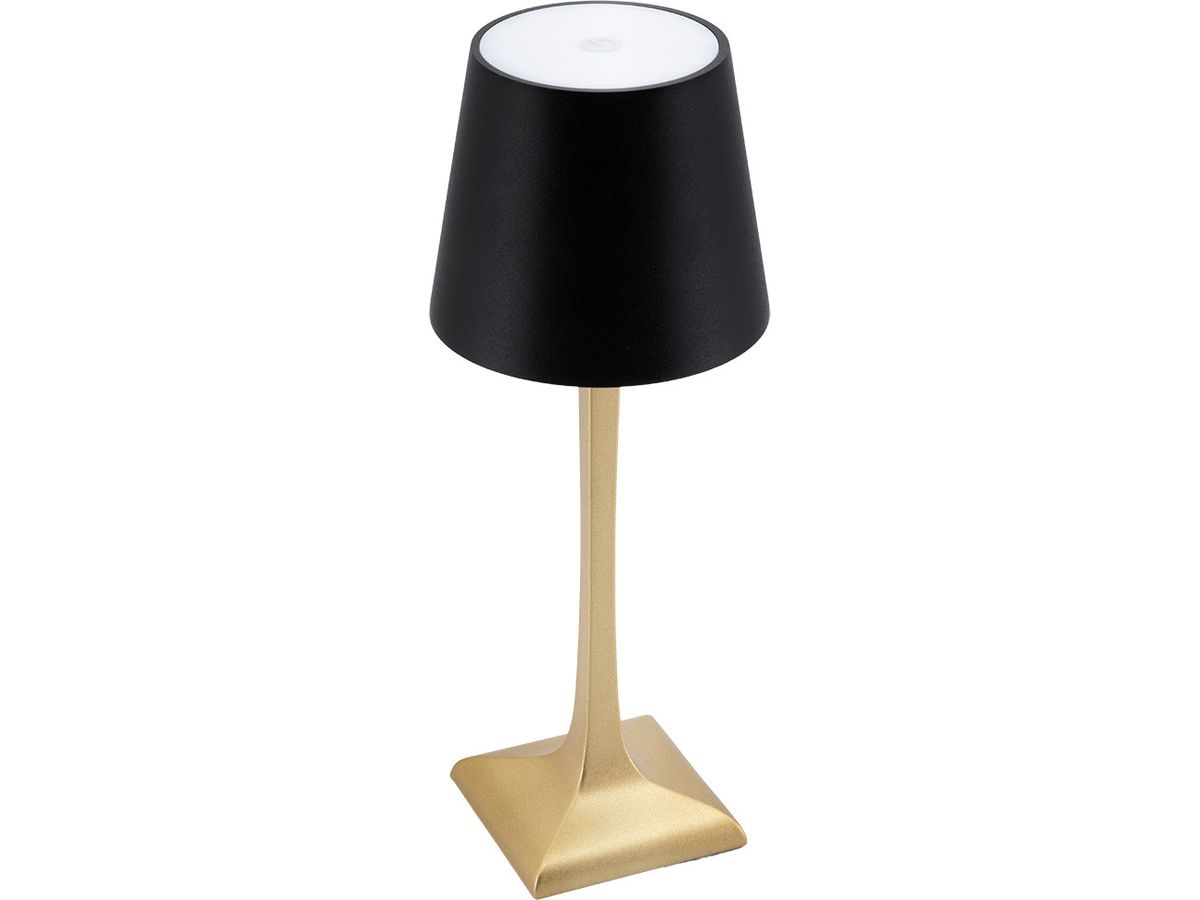 SECURIT Lampe de table ROME LP-RO-GD-BL or, batterie, dimmable (8720663161024)