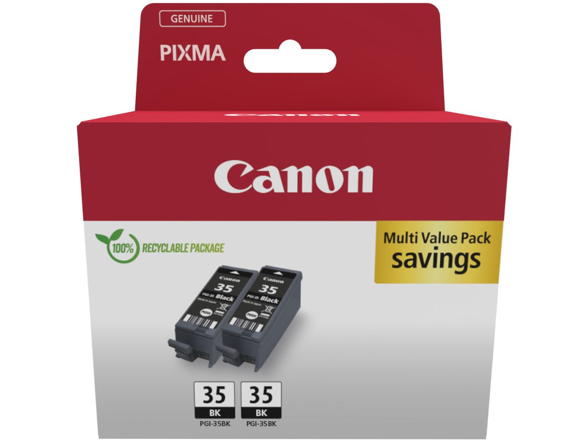 CANON Twin Pack encre noir PGI-35 TWIN PXIMA iP 100 2x9.3ml (8714574679501)