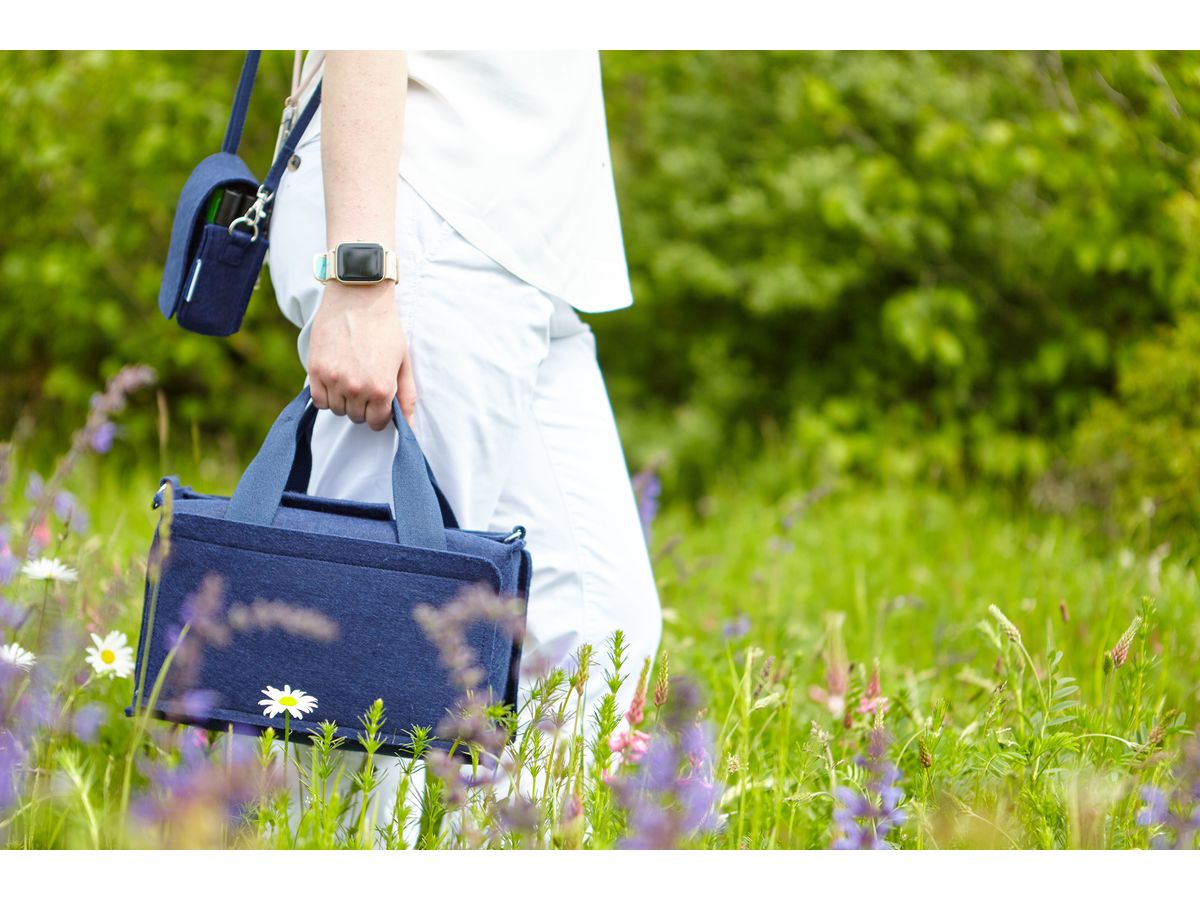 MAGNETOPLAN Sac de présentation ecoAware 11123 bleu, feutre, acc. incl. (4013695064574)